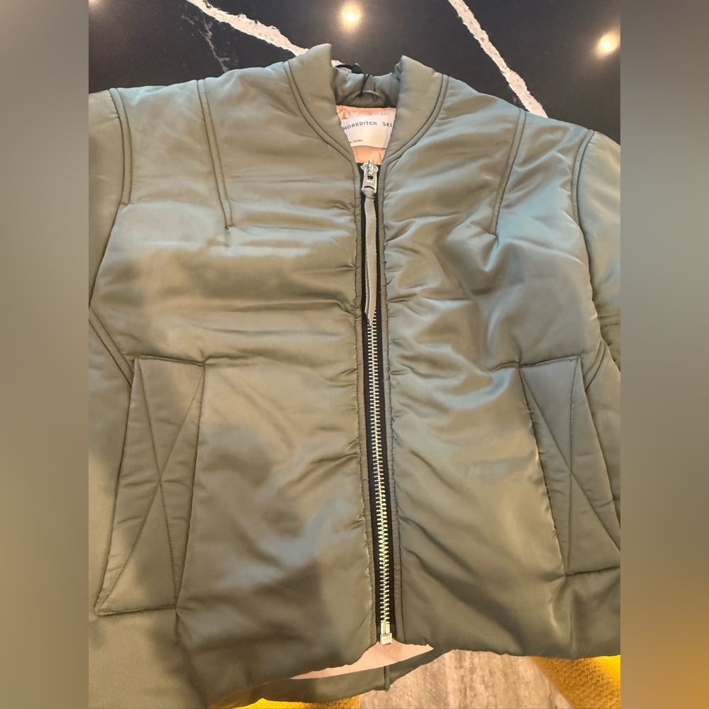 Shoreditch Ski Club Green Bomber Jacket Nwt — image 5 of 8